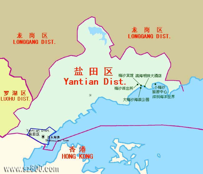 盐田区地图---深圳交通地图